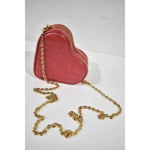 Louis Vuitton Heart On Chain Red Monogram Sac Coeur Love Shoulder Crossbody Bag - Picture 4 of 12